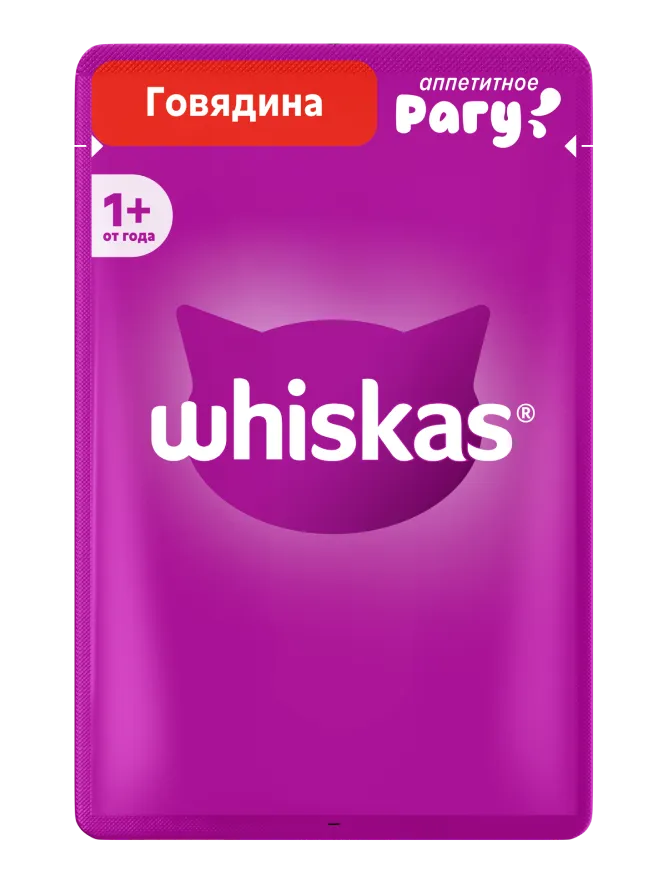 Упаковка: WHISKAS — Влажный корм Whiskas® для кошек, рагу с говядиной, 75г