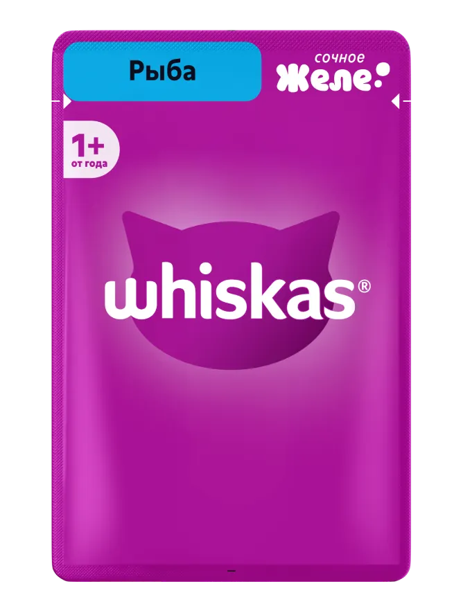 Упаковка: WHISKAS — Влажный корм Whiskas® для кошек, желе с рыбой, 75г